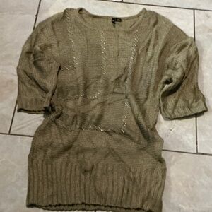 Khaki Women's Crew Neck Sweater